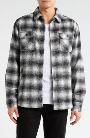 Weatherproof Vintage Heavyweight Plaid Shirt Jacket in Black Iron at Nordstrom Rack, Size Xx-Large