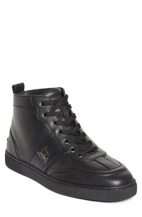 Christian Louboutin Retero High Top Sneaker in Bk01-Black at Nordstrom, Size 11.5Us