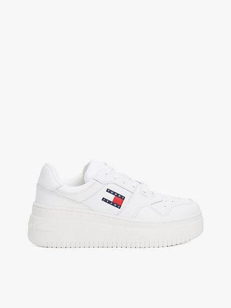 Tommy Hilfiger Retro Leather Platform Basketball Trainers