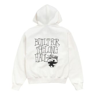 St&uuml;ssy Long Haul Zip Hoodie Off White 1975185-OFF