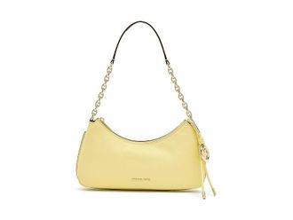 Michael Kors Nolita Medium Chain Pouchette Shoulder Womens Handbags Lemon, Leather/Polyester