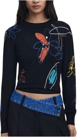 Desigual Dames, Truien, Zwart, Maat: XS Viscose