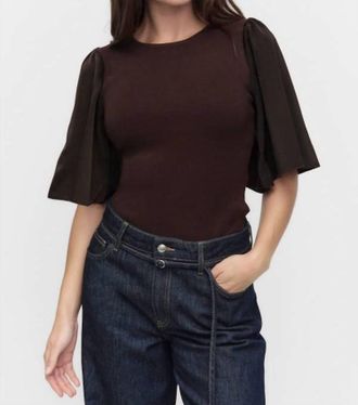Gestuz Sama Fine Knit Top In Mol&eacute;