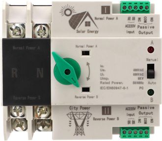 OEM Interruptor Autom&aacute;tico De Transferencia De Doble Alimentaci&oacute;n, Tiempo De Conmutaci&oacute;n De La Fuente De Alimentaci&oacute;n De 220 Vca Para F&aacute;bricas, Centros Co