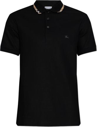 Burberry Eddie Polo - Heren - Polos - Zwart - S - Katoen - Tops