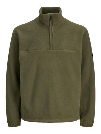 Jack & Jones Sweatshirt JACK & JONES JCOPOINT FLEECE SWEAT HIGH NECK HALF ZIP, Herren, Gr. XXL, grape leaf, angeraute Sweatware, Obermaterial: 100% Polyester, unif