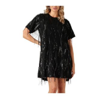 Co'Couture Sillacc Sequin Dress - Dames - Korte kleedjes - Zwart - S - Polyester - Kleedjes