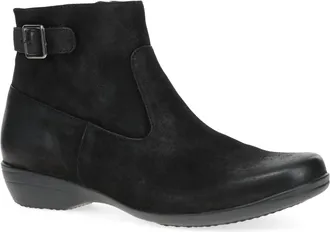 Dansko Womens Finnley Leather Bootie In Black