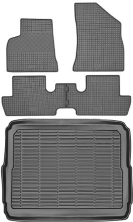 OEM Juego De Alfombrillas De Goma Para Coche Y Alfombrilla Para Maletero Para Peugeot 3008 I Crossover (2009-2016)