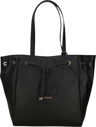 Guess Calebra Tote - Dames - Shoppers - Zwart - ONE Size - Leer - Tassen