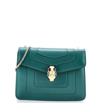 Bulgari Serpenti Forever Square Shoulder Bag Leather Small