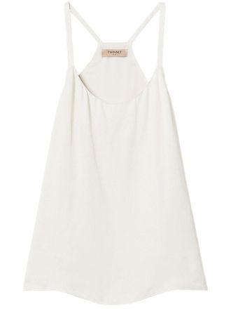 Twin-Set Top con finitura satinata - Bianco
