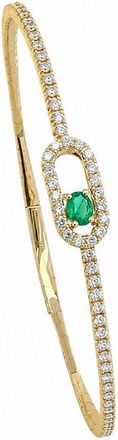 Sabrina Designs 14K 0.94 Ct. Tw. Diamond & Emerald Stackable Bangle