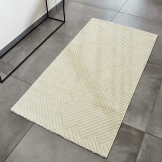 Nazar Rugs Alfombra geom&eacute;trica crema - 80x150