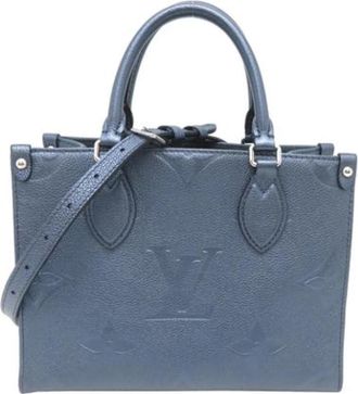 Louis Vuitton Pre-owned Monogram Empreinte Handbag - Dames - Vintage Handtas - Blauw - ONE Size - Leer - Vintage