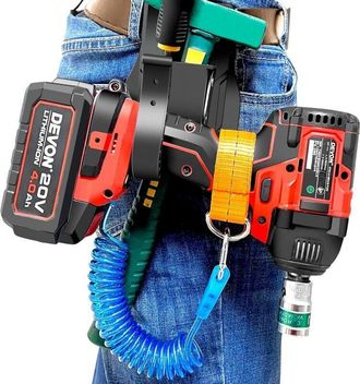 OEM Portautensili Multifunzionale Da Cintura Con Cordino Di Sicurezza Per Trapani A Percussione