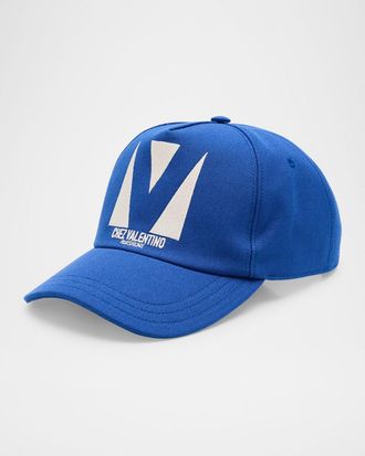 Valentino Garavani Mens VLogo Five-Panel Baseball Cap