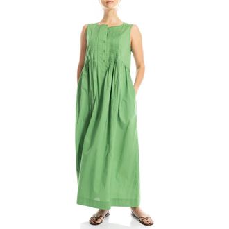 Max Studio Sleeveless Button Front Maxi Dress in Green at Nordstrom Rack, Size X-Small