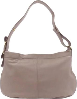 Ferragamo Pre-owned Shoulder Bag - Dames - Vintage Schoudertas - Grijs - ONE Size - Leer - Vintage