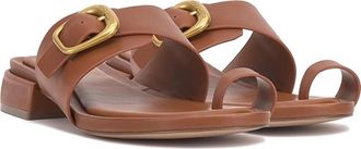 Vince Camuto Womens Vince Camuto Ranista Thong Brown Leather Toe Loop Sandal GAL1006