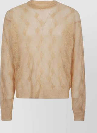 St&uuml;ssy wool blend crew neck jumper with geometric pattern