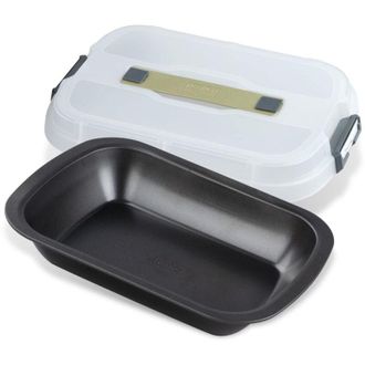 Zenker Zenker Bake, Click & Go - Pirofila per dessert e casseruola con cappuccio - 34 x 24,5 x 8 cm - Teglia da forno con coperchio coordinato per il
