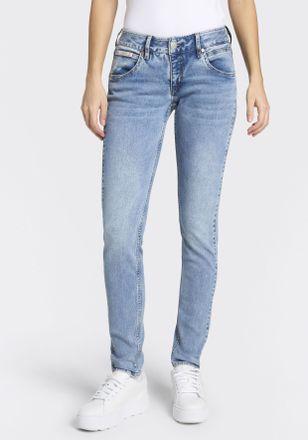 Herrlicher Slim-fit-Jeans HERRLICHER Touch Slim Denim, Damen, Gr. 28, L&auml;nge 32, after rain, Denim/Jeans, Obermaterial: 78% Baumwolle, 19% Polyester, 3% Elasthan,