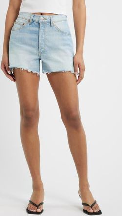 Re/Done 50s High Waist Denim Cutoff Shorts in Silver Springs at Nordstrom, Size 28