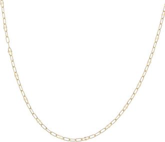 Italian Gold, Inc 10K Mirror Flat Link Station Paperclip Necklace