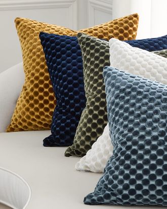 D.V. Kap Home Dance Velvet Polka Dot Decorative Pillow, 24 Square