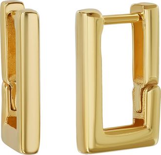 Bony Levy Rectangular Huggie Earrings in 14K Yellow Gold at Nordstrom