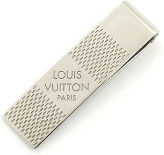 Louis Vuitton Silver Damier Canvas Metal Money Clip (Pre-Owned)