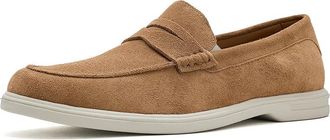 Peter Millar Excursionist Penny Loafer Mens Lace Up Wing Tip Shoes Turbinado : 11.5 M, Leather