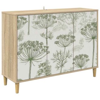 vidaXL Aparador Gotha Sonoma 102 X 33 X 75 Cm Madera De Ingenier&iacute;a Vidaxl