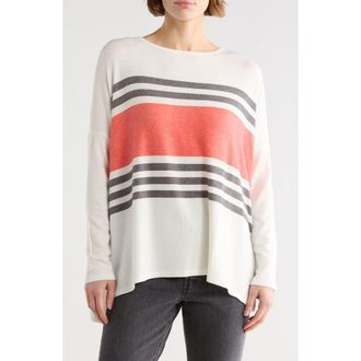 Go Couture Dolman Sleeve Sweater in Ivory Print 4 at Nordstrom Rack, Size X-Large