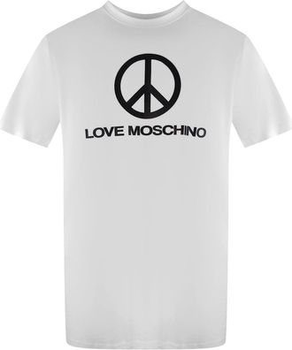 Moschino Love Moschino Peace Logo Wit T-shirt