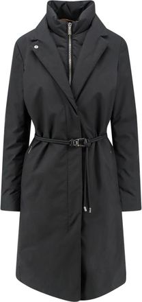 Moorer Jassen, Dames, Zwart, S, Belted Coats