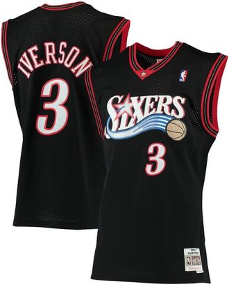 Mitchell & Ness Mens Mitchell & Ness Allen Iverson Black Philadelphia 76ers 2000/01 Big & Tall Hardwood Classics Swingman Jersey at Nordstrom, Size 4X-Large