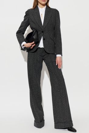 Alexander McQueen Wool Blazer, Womens, Grey