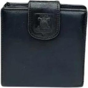 Celine Pre-owned Leren Portemonnee - Dames - Vintage Accessoires - Blauw - ONE Size - Leer - Vintage