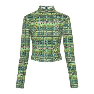 Ferragamo Ferragamo Technical Jersey Check Pattern Shirt