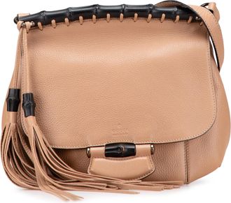 Gucci Pre-owned Womens Bamboo Shoulder Bag - Nude Leather - One Size