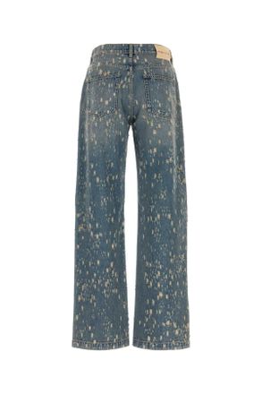 Alexander McQueen Mens Denim Jeans Bluewashed Exterior: Cotton