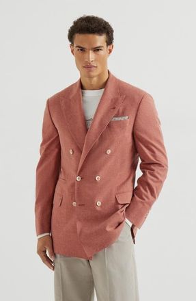 Brunello Cucinelli One-and-a-half breasted blazer in Orange at Nordstrom, Size 56 It