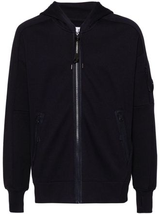 C.P. Company Lens-detailed cotton hoodie - men - Cotton - S - Blue