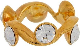 Oscar De La Renta Crystal Wave Ring