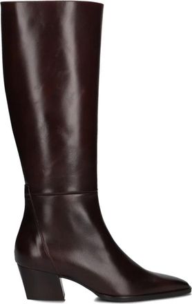Zinda Bruine Leren Hoge Laarzen voor Dames - Dames - Cowboylaarzen - Bruin - 38 EU - Leer - Schoenen