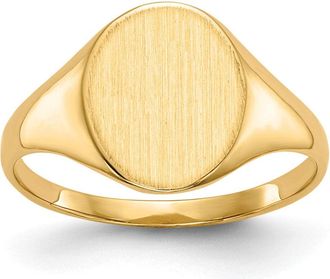 Diamond2Deal 14k Yellow Gold Closed Back Signet Ring