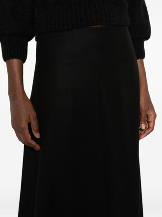 Susanne Bommer Felted Wool A-Line Skirt - Black