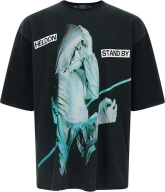 Undercover Cotton Jersey T-Shirt - Heren - T-shirts - Zwart - 2XL - Katoen - Tops